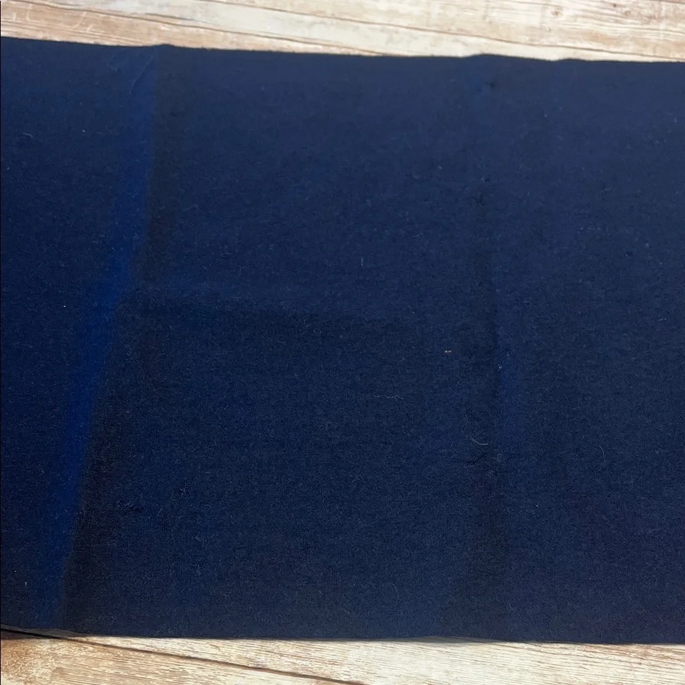 COPY 100% Pure Virgin Wool Navy Blue  Fringed Scarf